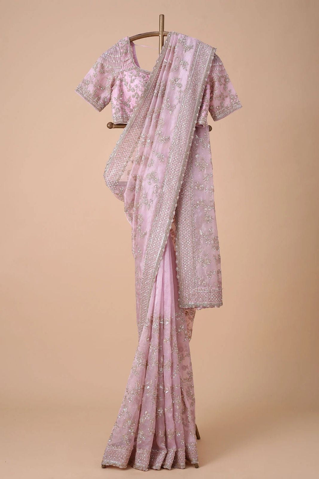 Designer Saree on Havy Chinon Silk Febric