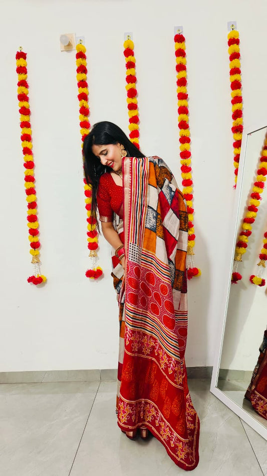 Beautiful Viscose Chanderi Saree
