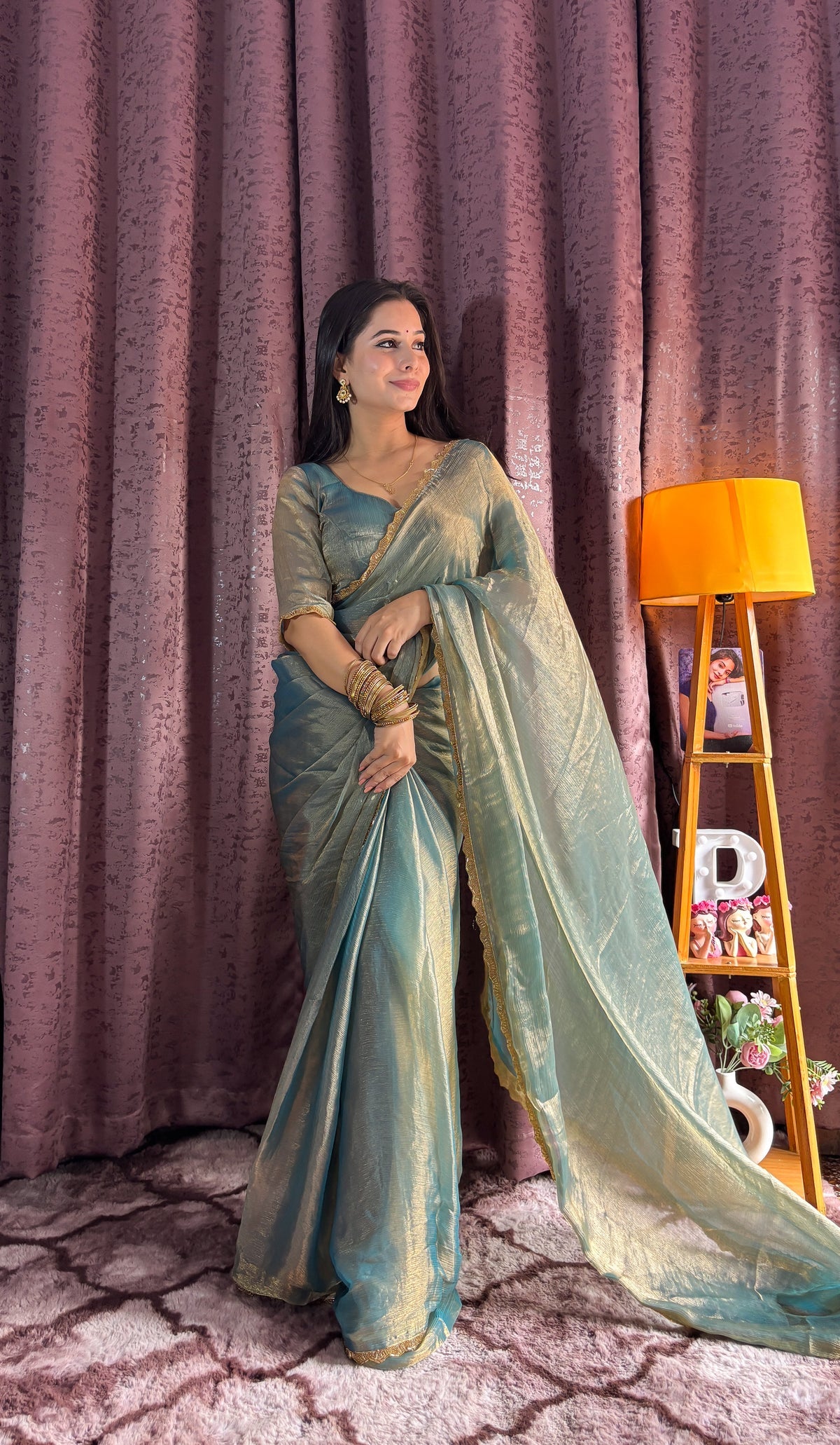 Most viral saree in Fandy silk fabric