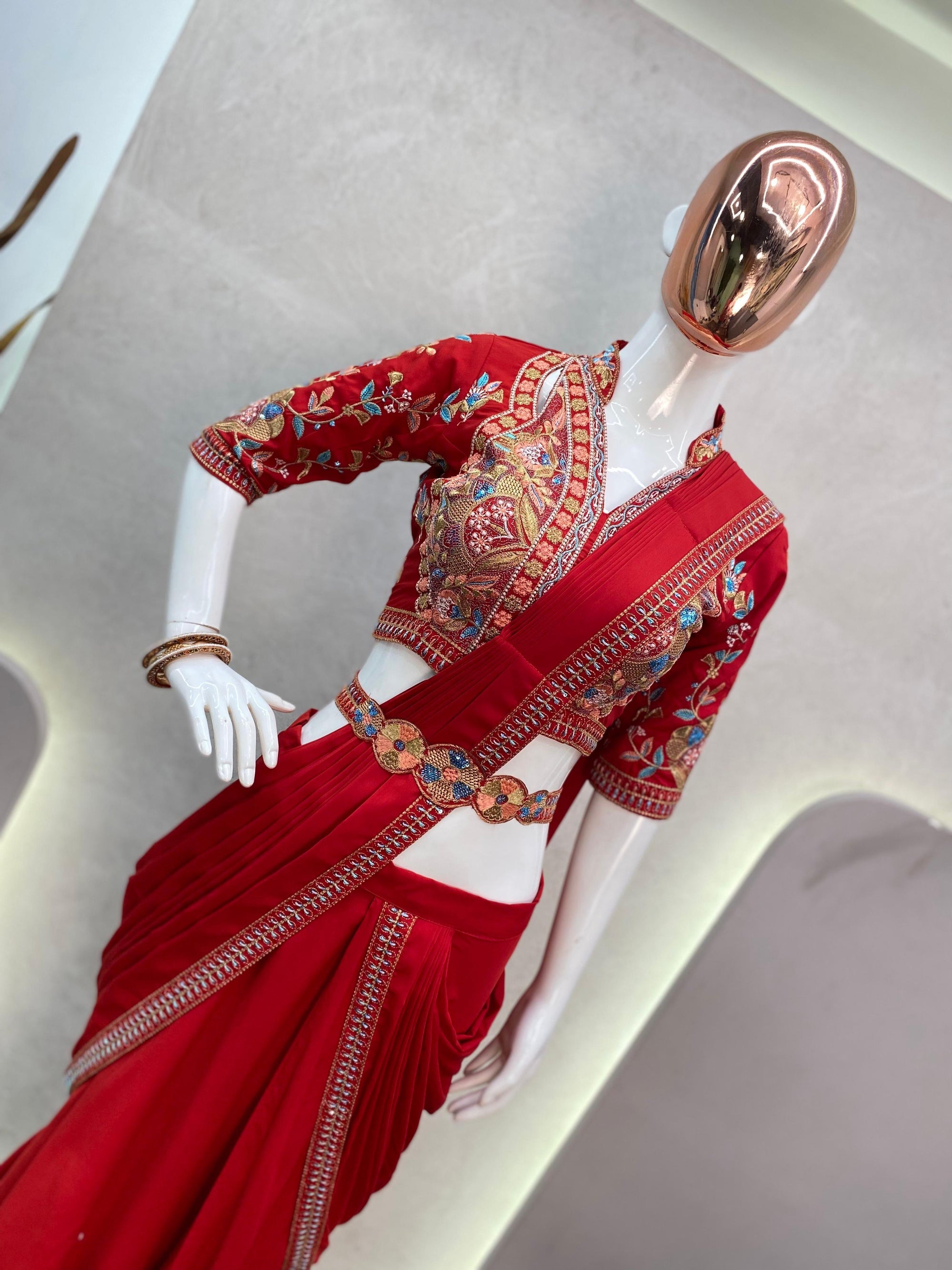 FANCY PARTY WEAR FIYONA SILK LEHENGA SAREE
