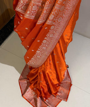 Handloom Banarasi Mashru Katan Silk Saree