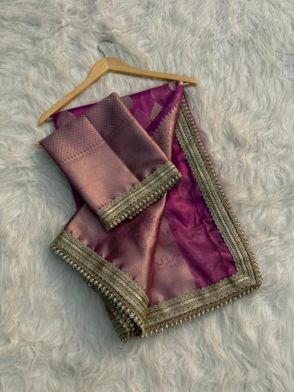 Premium banarasi soft Maharani tissue silk saree