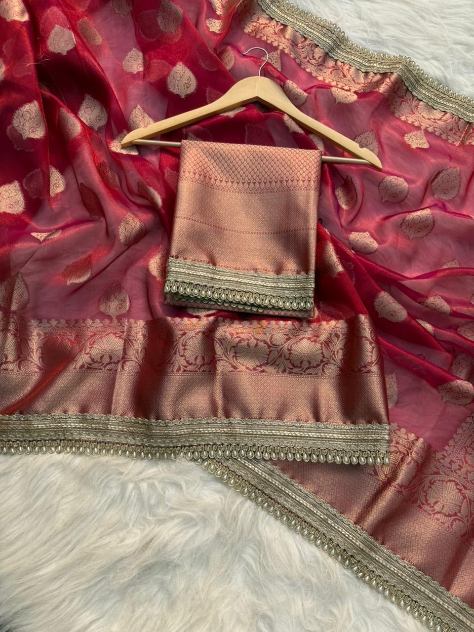 Premium banarasi soft Maharani tissue silk saree