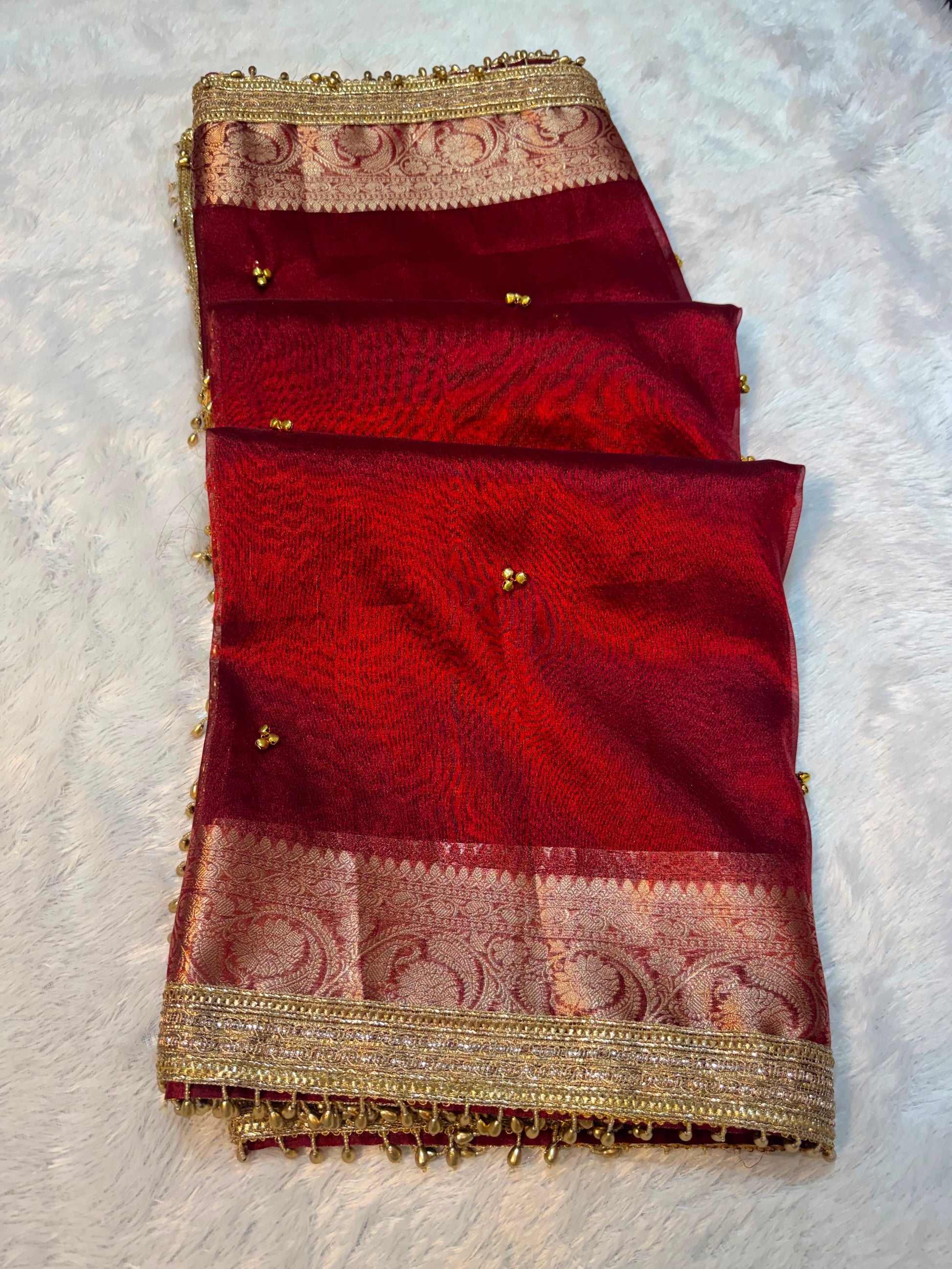 Viral Ghungroo Saree in tissue Silk fabric
