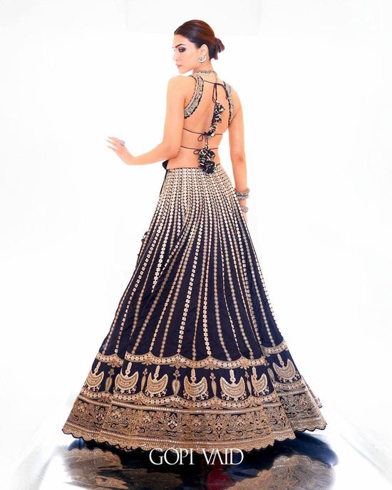 BRIDAL WEAR HEAVY EMBROIDERED CODING SEQUENCE & PAPER MIRROR WORK LEHENGAS CHOLI WITH DUPATTA*