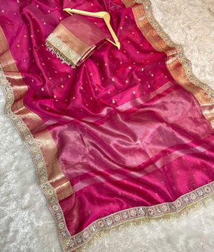 Banarsi soft tissue silk saree