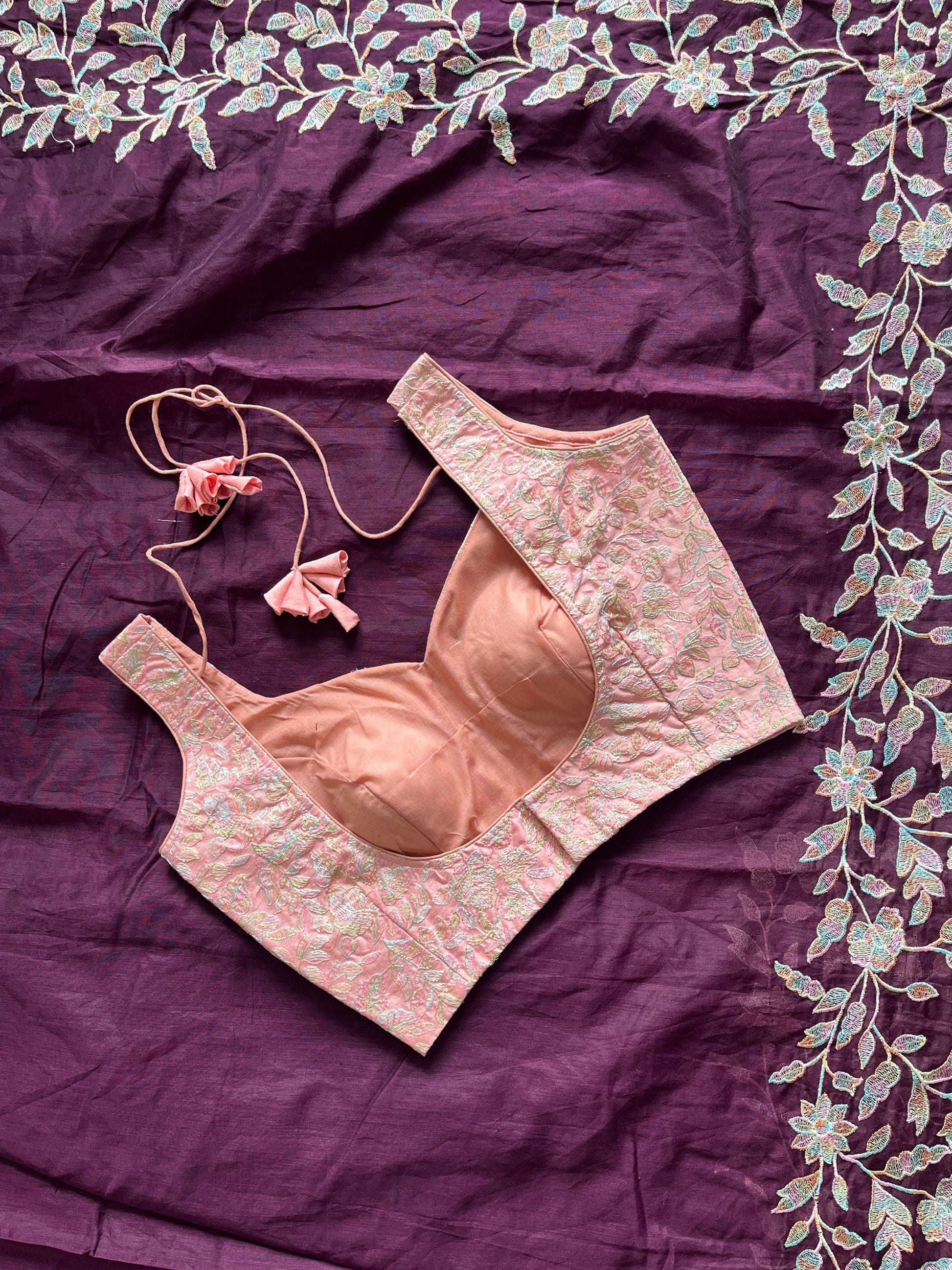 Premium Chanderi saree with multi thread embroidery work on pallu