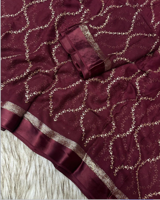 Pure Viscose Georgette Saree