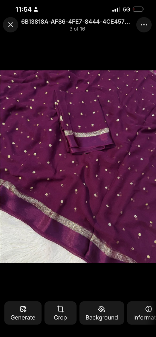 Pure viscose georgette saree