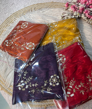 Premium saree in soft shine silk fabric