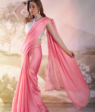 Beautiful satin rangoli saree