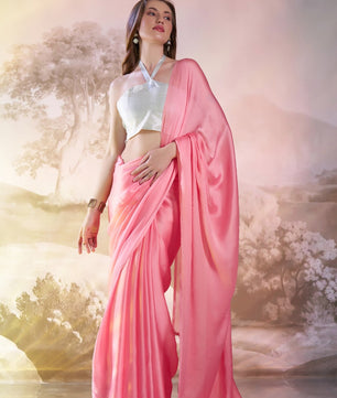 Beautiful satin rangoli saree