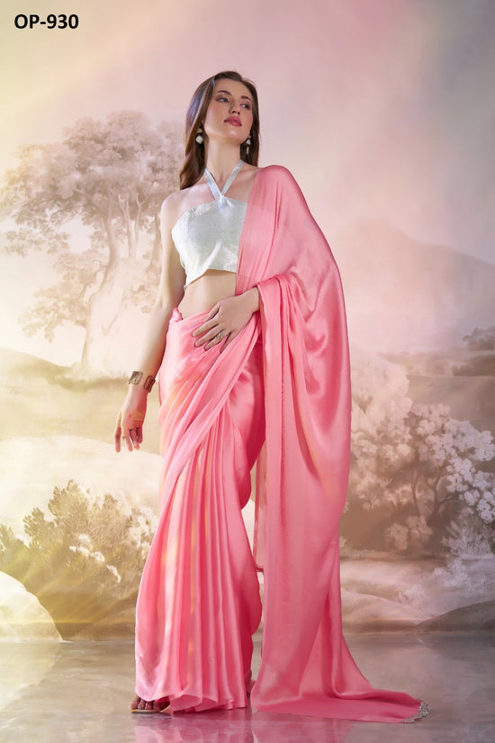 Beautiful satin rangoli saree