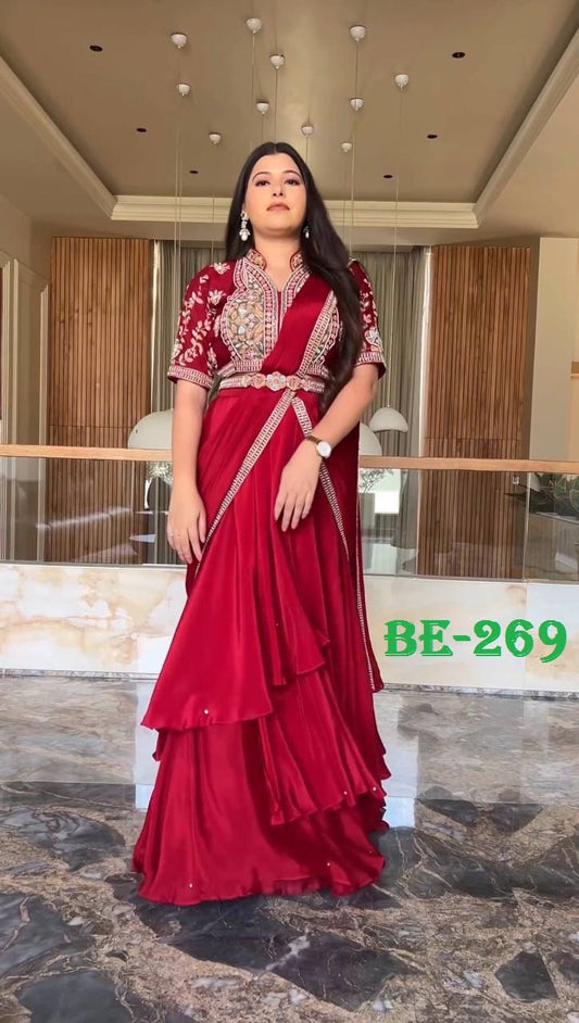 FANCY PARTY WEAR FIYONA SILK LEHENGA SAREE