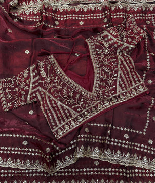 Soft Space silk saree with zari work