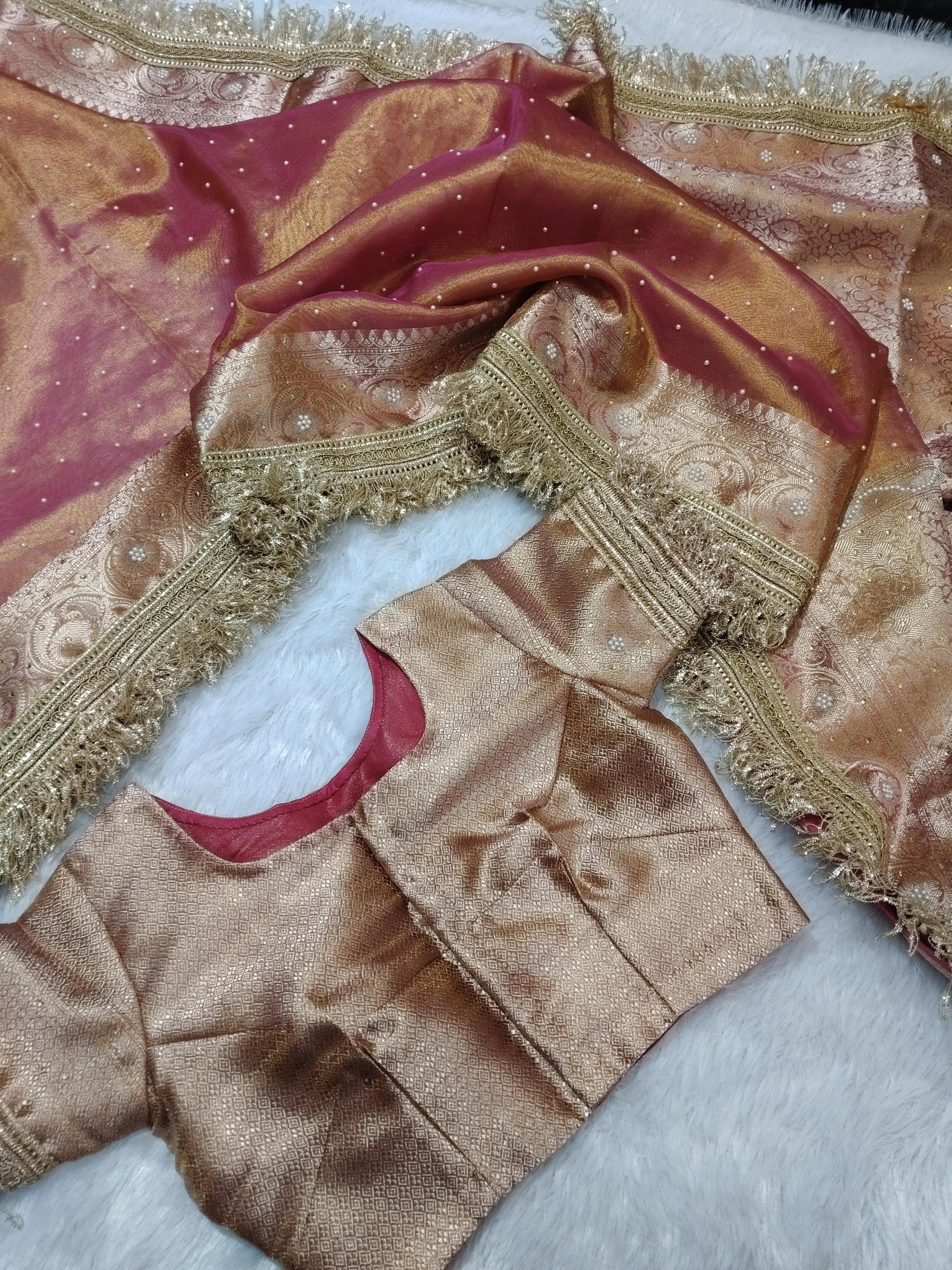 MAHARANI GLASS TISSUE SILK saree collection