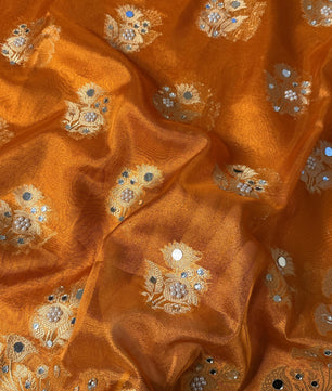 Masterpiece Glass Tissue Banarasi *Handwork* Stone, Mirror Work Saree