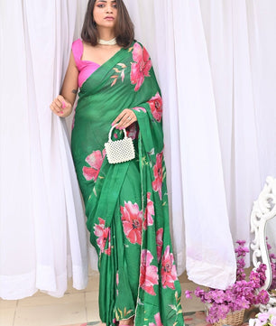 New Tebi silk with designer handwork saree