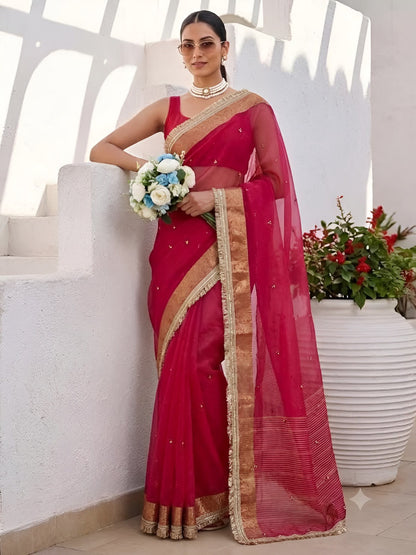 Premium saree with all over Ghungroo work