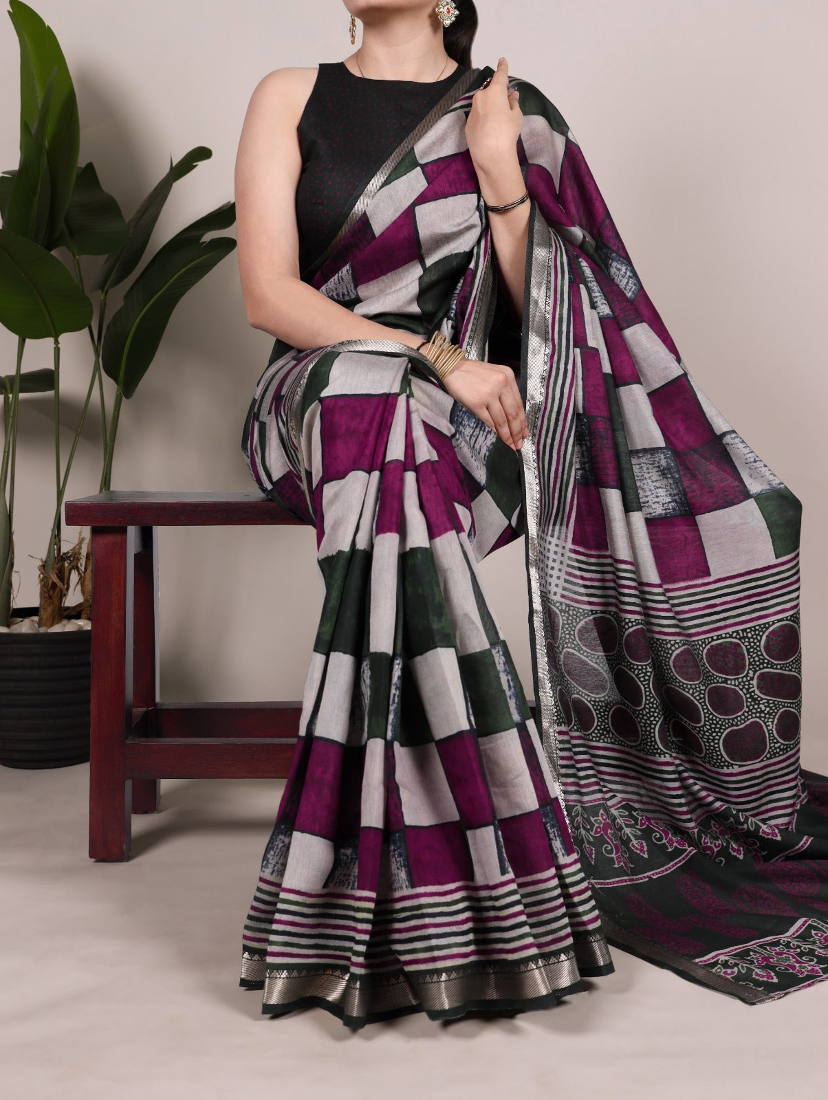 Beautiful Viscose  Chanderi Saree