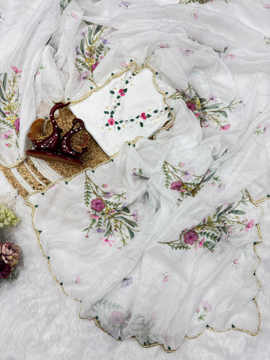 Fresh Arrival – Handwork Elegance Saree￼