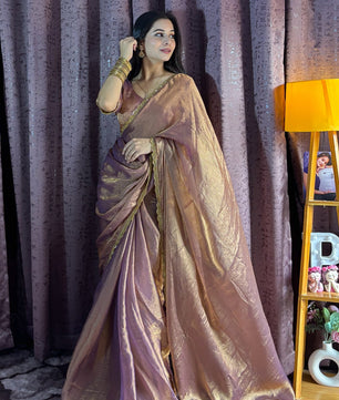 Most viral saree in Fandy silk fabric