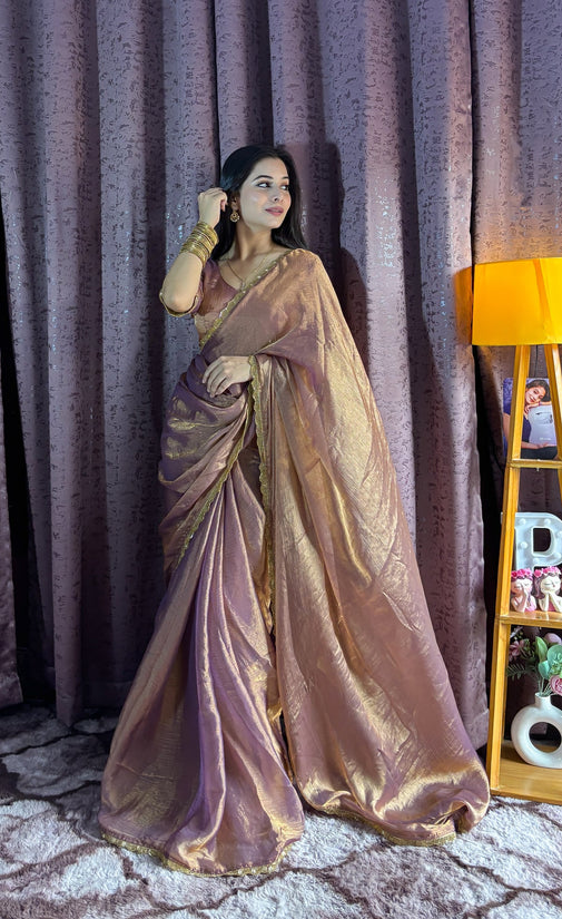 Most viral saree in Fandy silk fabric