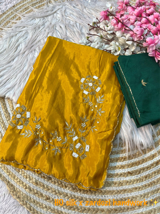 Premium saree in soft shine silk fabric