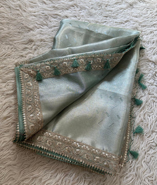 Authentic kanjivaram brocade tissue saree