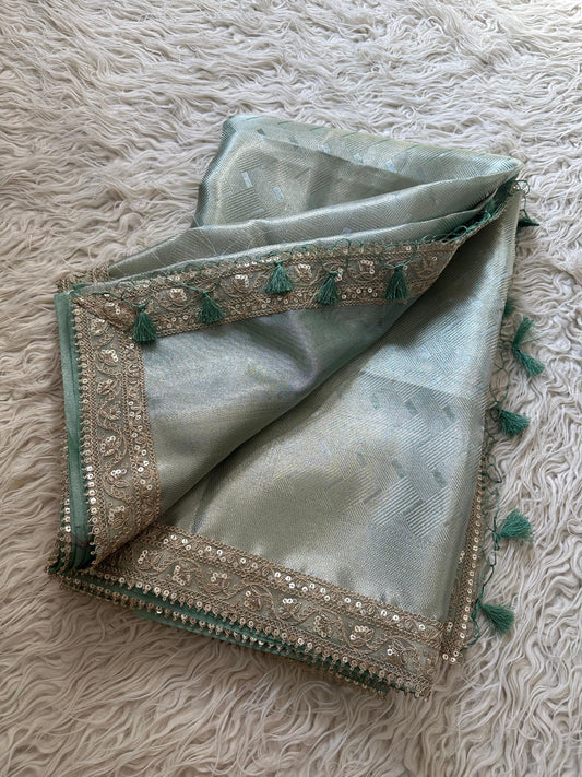 Authentic kanjivaram brocade tissue saree