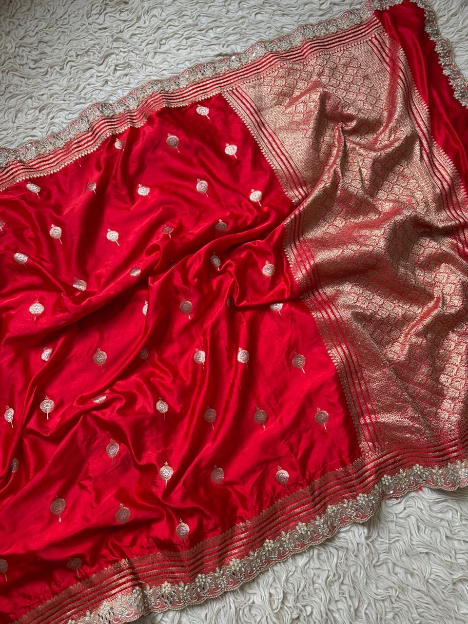 Authentic Banarasi premium mashru silk saree