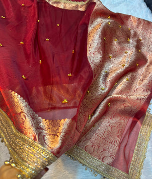 Viral Ghungroo Saree in tissue Silk fabric