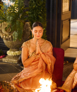 Aliaa Bhatt Inspired Designer Banarasi Tissue Saree