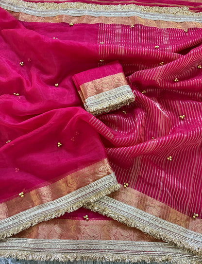 Premium saree with all over Ghungroo work