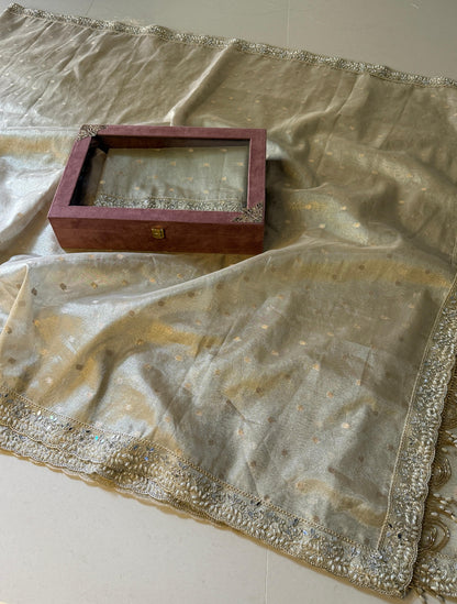 Soft Tissue saree with all over booti