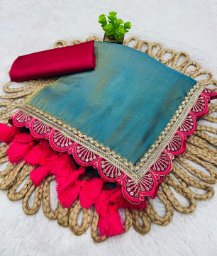 TISSUE GOLDEN SOFT SAREE