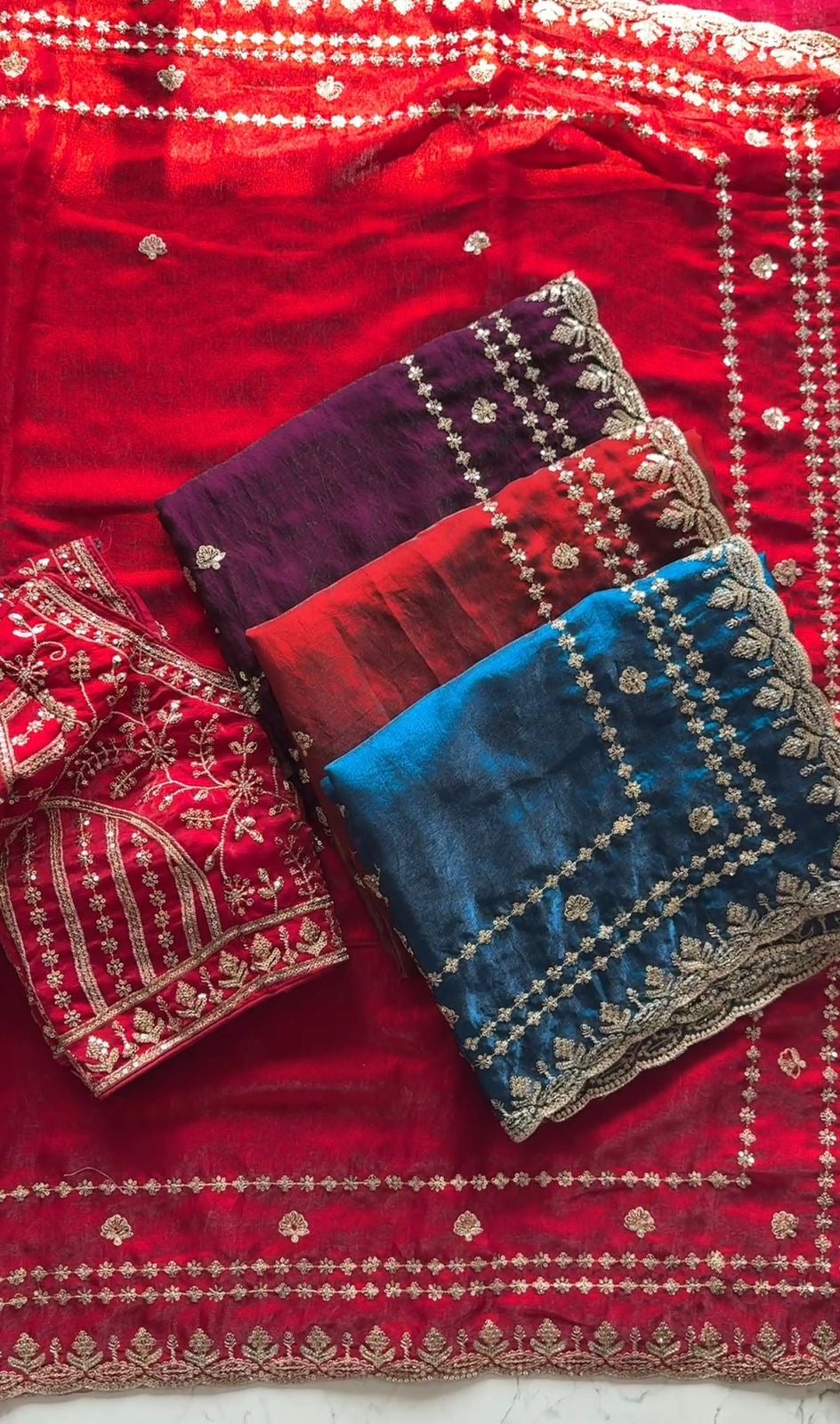 Premium Fandy satin saree with heavy sequence and zari work