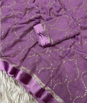 Pure Viscose Georgette Saree