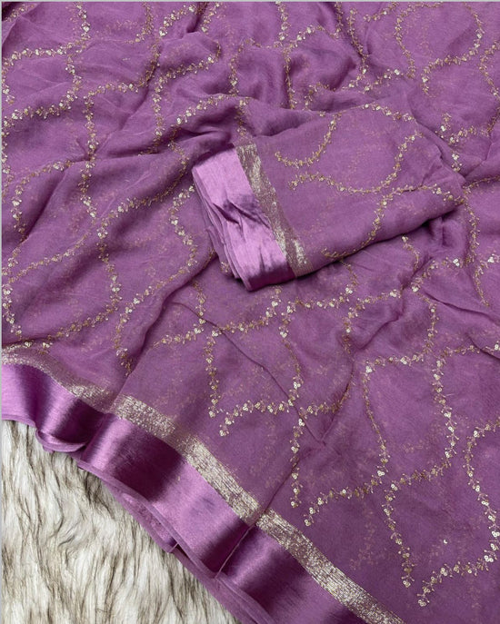 Pure Viscose Georgette Saree