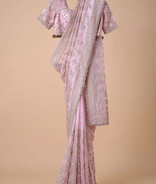 Designer Saree on Havy Chinon Silk Febric