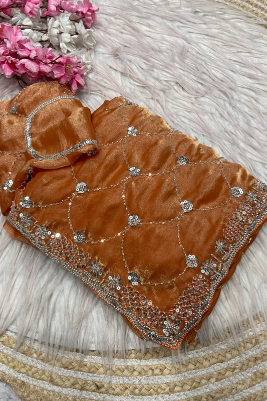 LUMIRA FENDY SATIN SILK SAREE