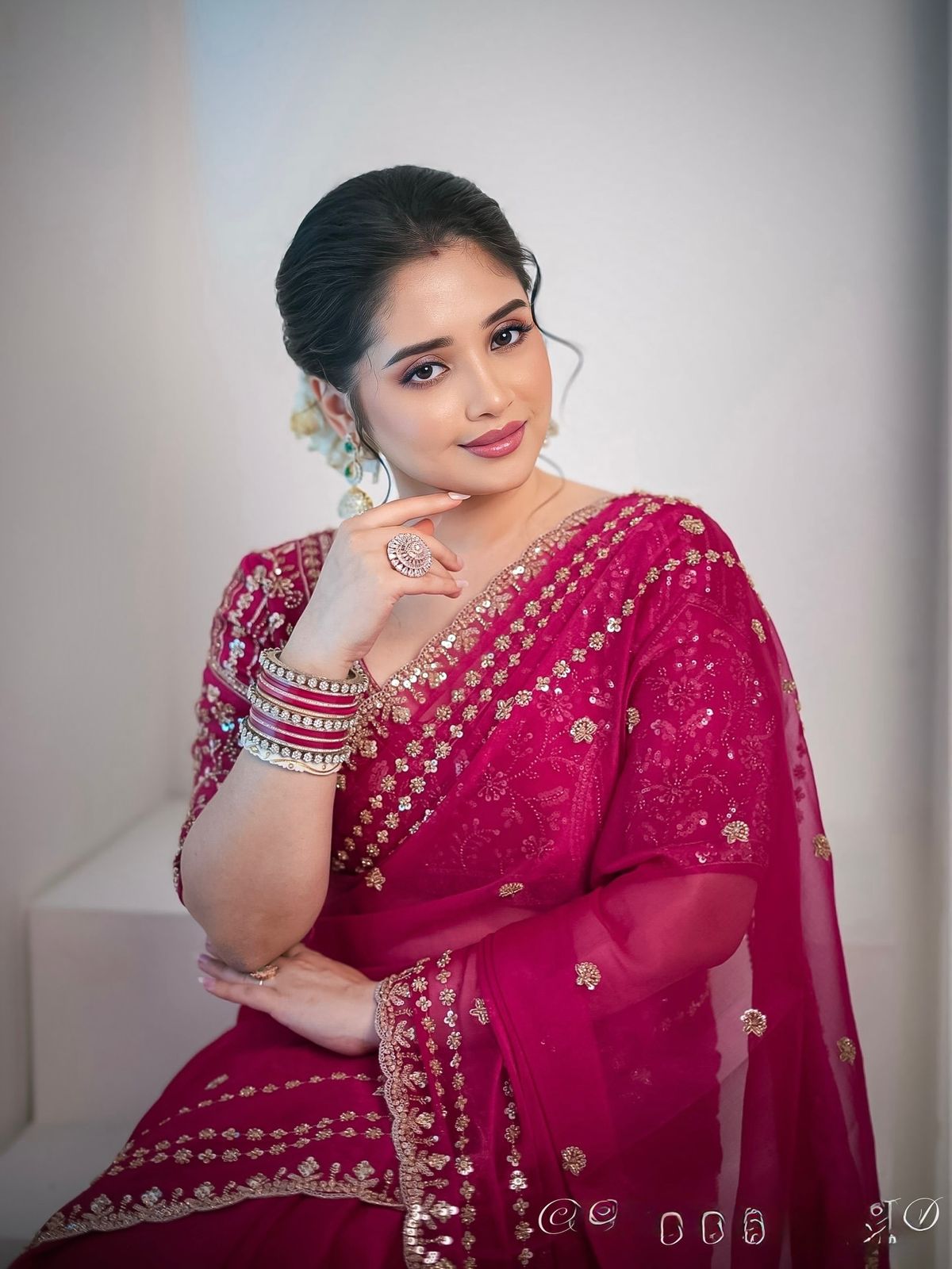 Soft Space silk saree with zari work