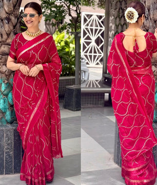 Pure Viscose Georgette Saree
