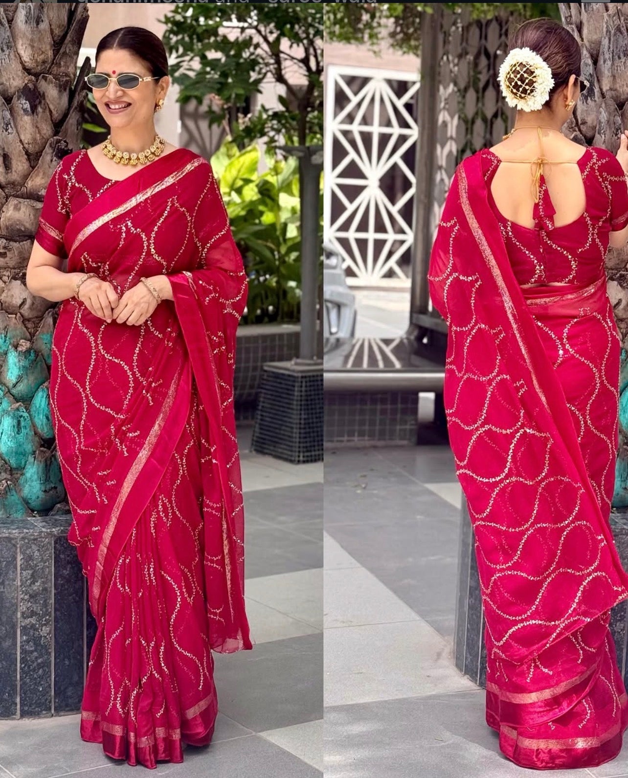 Pure Viscose Georgette Saree