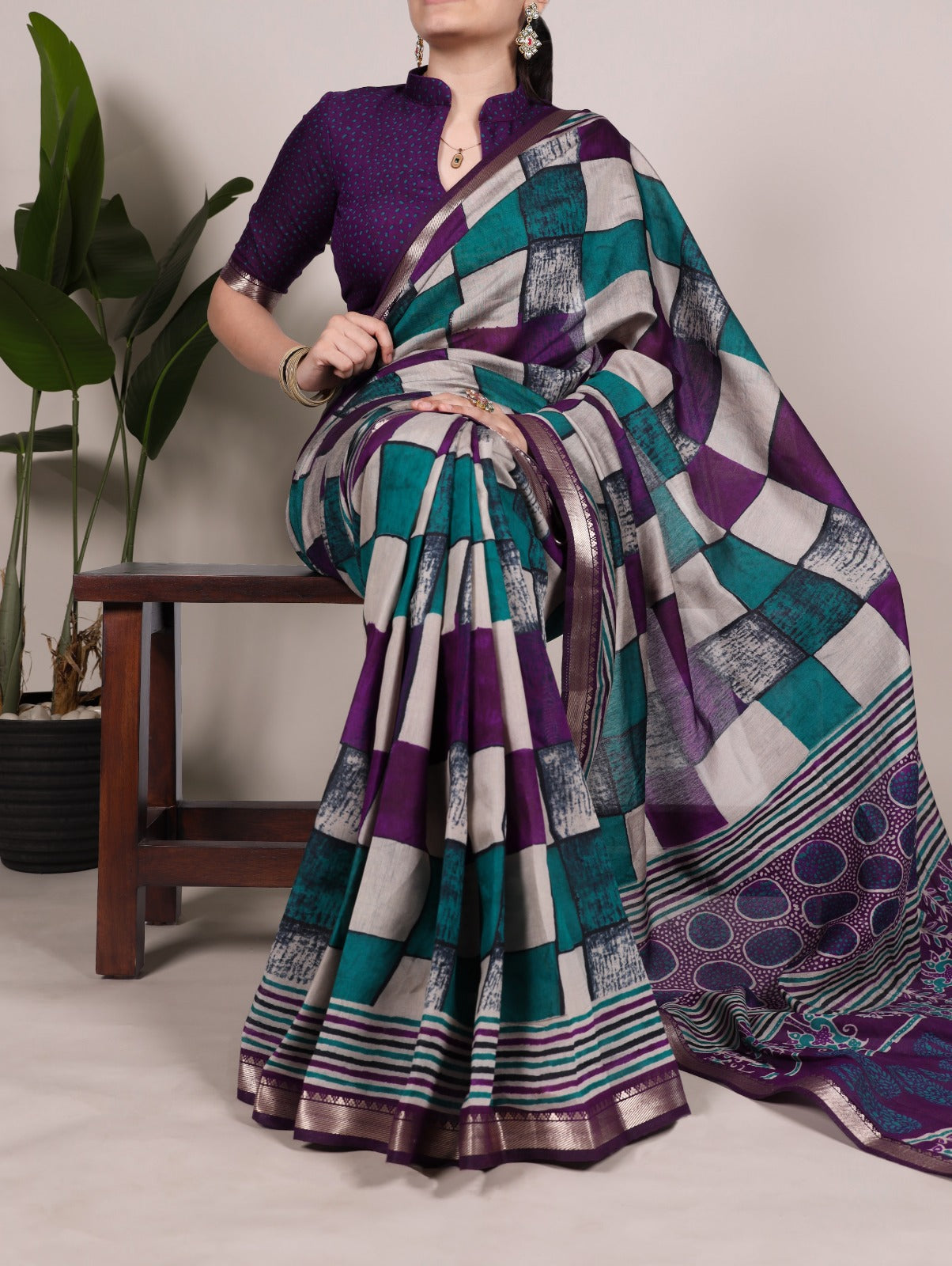Beautiful Viscose  Chanderi Saree
