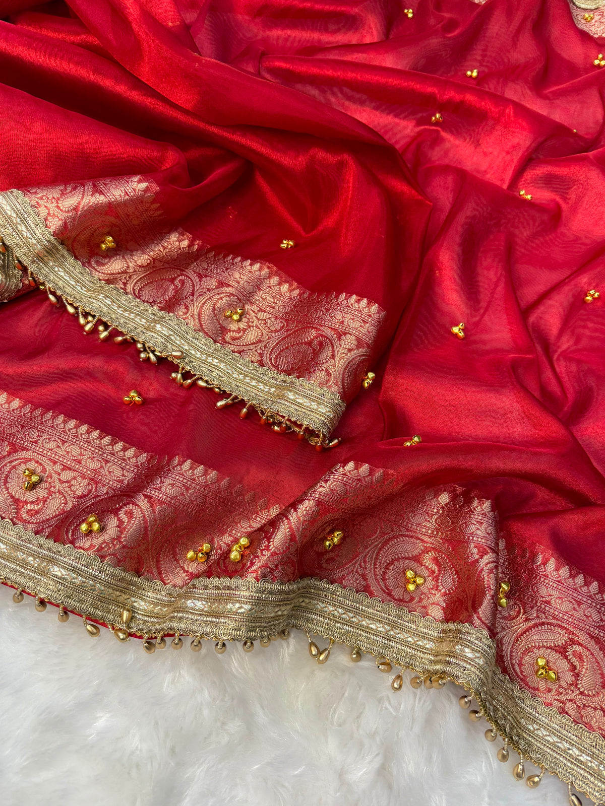 Royal Ghoongru Tissue Saree