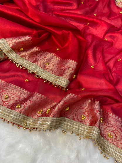 Royal Ghoongru Tissue Saree