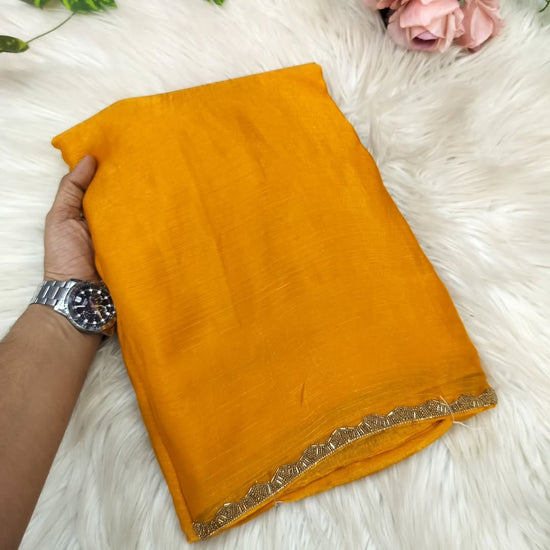 Most viral saree in Fandy silk fabric