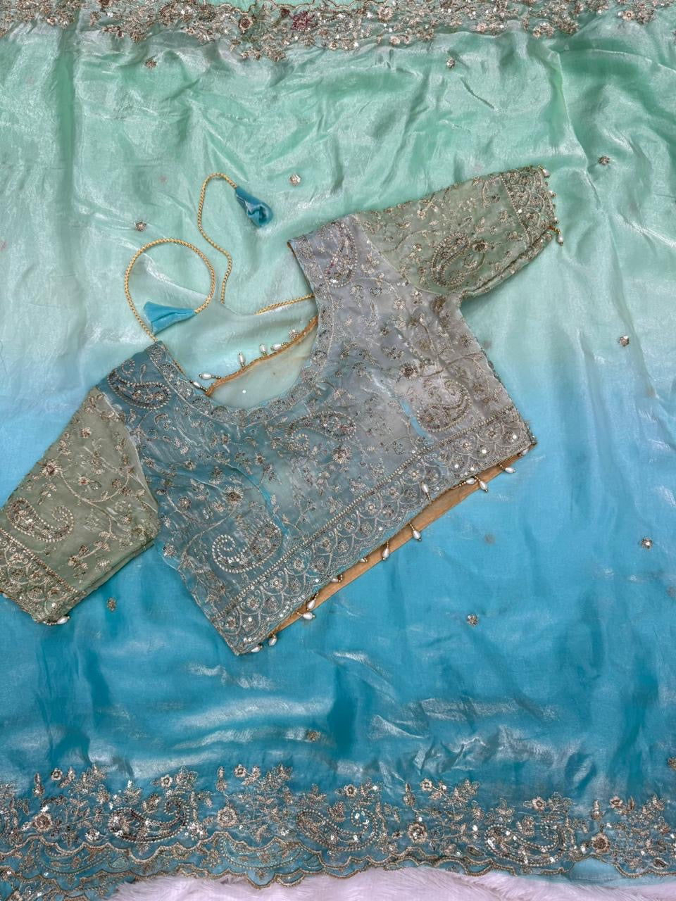 Soft Fandy satin saree