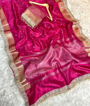 Banarsi soft tissue silk saree